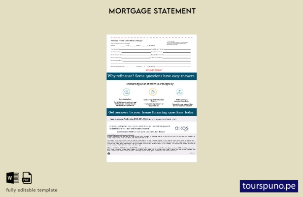 listo para imprimir extracto de hipoteca de USA Axos Bank en formatos Word y P 1